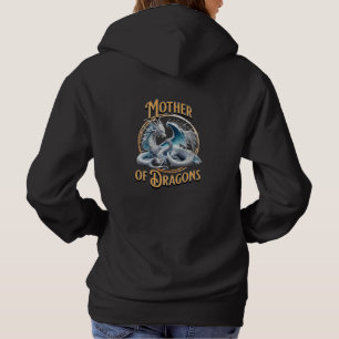 Moeder van Draken Moeder en Baby Dragon Hoodie