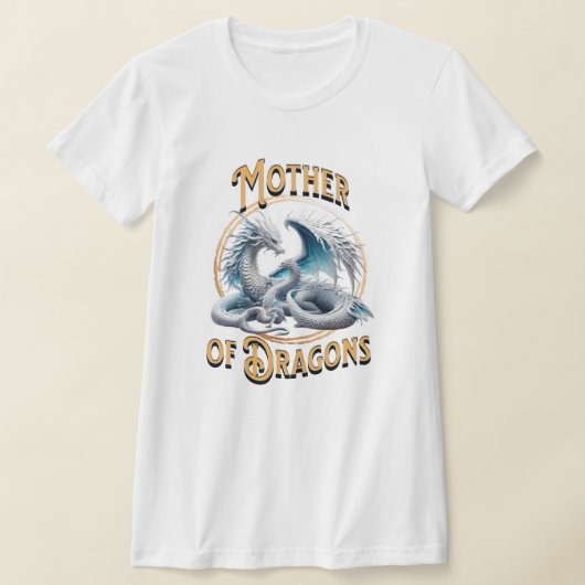 Moeder van Draken Moeder en Baby Dragon T-shirt (Laagn)