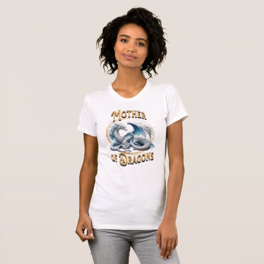 Moeder van Draken Moeder en Baby Dragon T-shirt (Voorkant volledig)