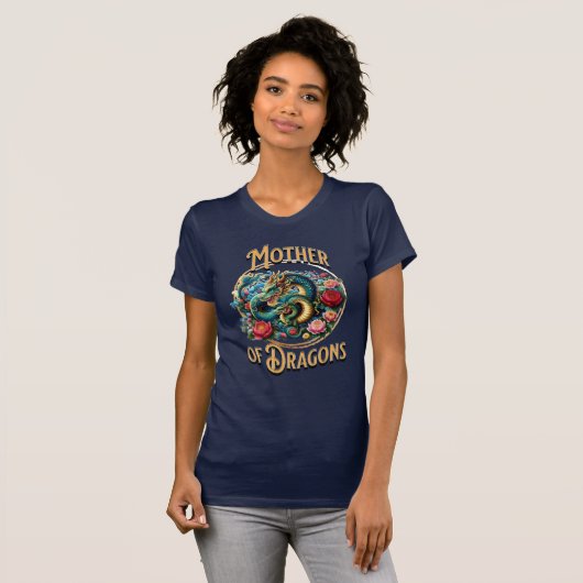 Moeder van Draken Moeder en Baby Dragon T-shirt (Voorkant volledig)
