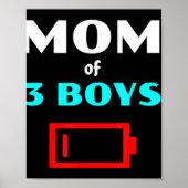 Moeder van drie jongens met drie zonden lage biet poster (Voorkant)