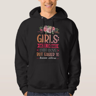Moeder van drie Ouderschap Funny Girls Mam Hoodie