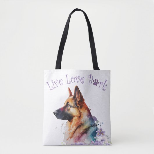 Moeder van Duitse Herdershond Bloemstuk Tote Bag (Voorkant)
