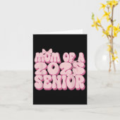 Moeder van een 2025 senior Afstuderen Coquette Bow Kaart (Gele Bloem)