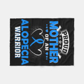 Moeder van een alopecia krijger fleece deken (Voorkant (Horizontaal))