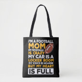 Moeder van een Amerikaanse Football Team Player So Tote Bag (Voorkant)