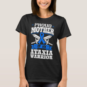 Moeder van een ataxia Warrior Awareness Ribbon Dys T-shirt