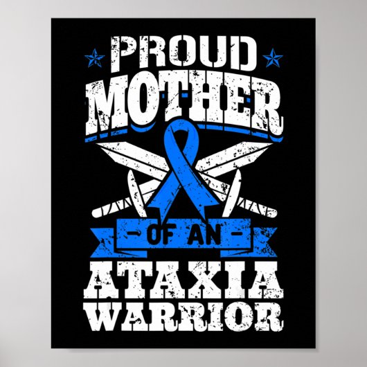 Moeder van een Ataxia Warrior Awareness Ribbon Poster (Voorkant)