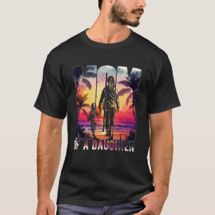 Moeder van een dochter Moederdag strand met figure T-shirt