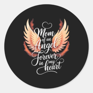 Moeder van een engel Moederdag Heaven Angel Baby L Ronde Sticker