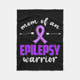 Moeder van een epilepsie krijger epilepsie bewustz fleece deken