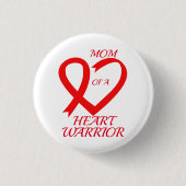 Moeder van een hart krijger CHD bewustzijn Ronde Button 3,2 Cm (Voorkant)
