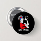 Moeder Van Een Hartkrijger CHD-bewustzijn Aangebor Ronde Button 5,7 Cm (Voorkant /achterkant)