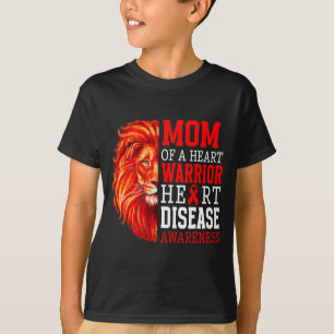 Moeder van een hartkrijger Hartziekte Steun Rode R T-shirt