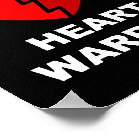 Moeder van een hartkrijger T Shirt hartprobleem CH Poster (Hoek)