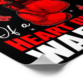 Moeder van een Heart Warrior Heart Disease Awarene Poster (Hoek)