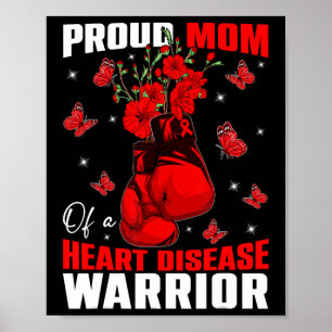 Moeder van een Heart Warrior Heart Disease Awarene Poster