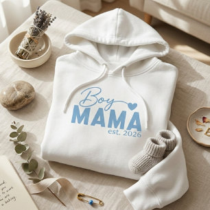 Moeder van een Jongen Hart Opgerichte Jaar Moderne Hoodie