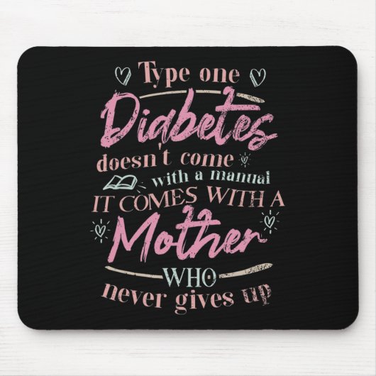 Moeder van een kind met diabetes T1D Muismat (Voorkant)