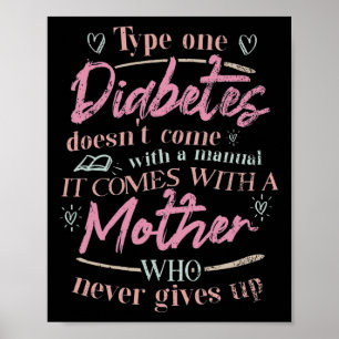 Moeder van een kind met diabetes T1D Poster