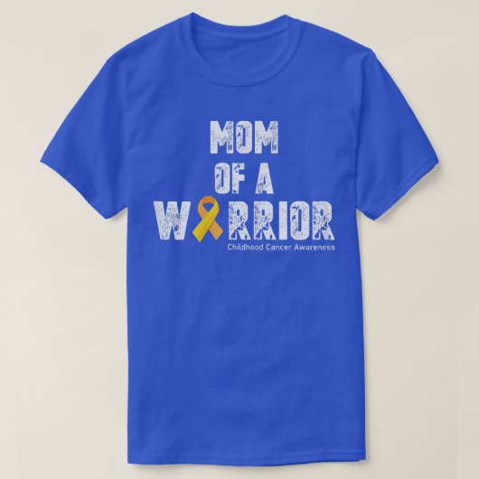 Moeder van een kind met kinderkanker Moeder Rib T-shirt (Design voorkant)
