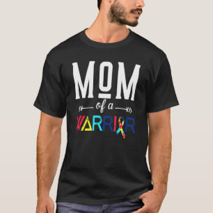 Moeder Van Een Krijger Autisme Bewustzijn Maand Vr T-shirt