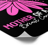 Moeder van een krijger Borstkanker Bewustzijn Bloe Poster (Hoek)