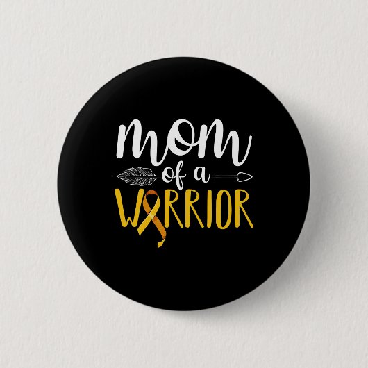 Moeder van een krijger Kind kanker Leukemie Awaren Ronde Button 5,7 Cm (Voorkant)