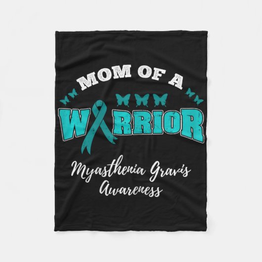 Moeder Van Een Krijger Mg Myasthenia Gravis Bewust Fleece Deken (Voorkant)