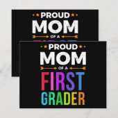 Moeder van een leerling uit de eerste klas T-shirt Feestdagenkaart (Voorkant / Achterkant)