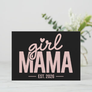 Moeder van een meisje 2026 Zwangerschapsaankondigi Kaart