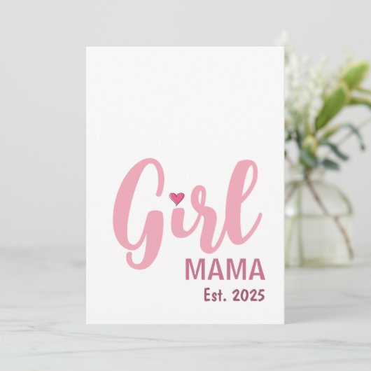 Moeder van een Meisje Oprichtingsjaar Persoonlijk  Kaart (Staand voorkant)