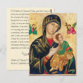 Moeder van een persoonlijke Help-Prayer-kaart Briefkaart (Voorkant / Achterkant)