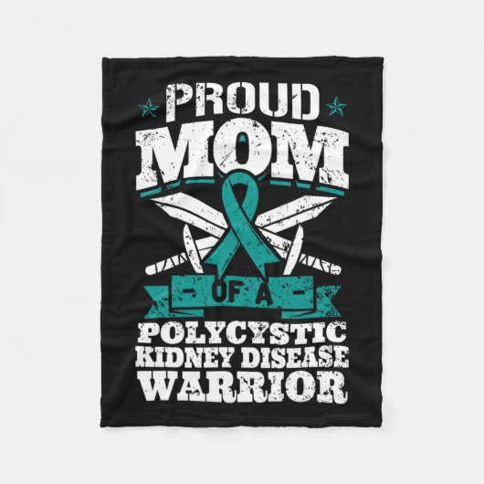 Moeder van een polycysteuze nierziekte Warrior Awa Fleece Deken (Voorkant)