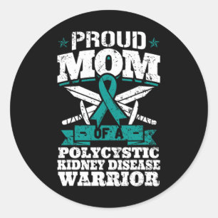 Moeder van een polycysteuze nierziekte Warrior Awa Ronde Sticker