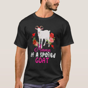 Moeder van een verwend geitje Cute geit vlinderdas T-shirt