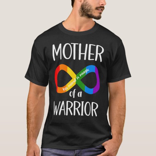Moeder van een vrouw familie moeder wereld autisme t-shirt (Voorkant)