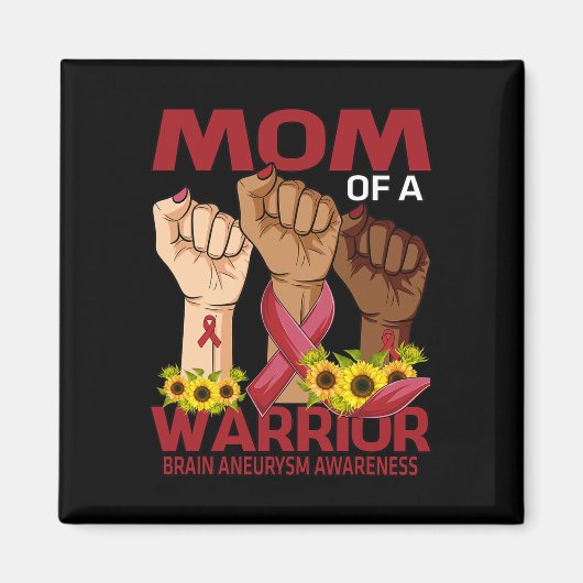 Moeder van een Warrior Brain Aneurysma Awareness S Magneet (Voorkant)