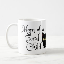 Moeder van een wild kind met Black Cat Design Koffiemok