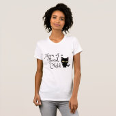 Moeder van een wild kind met Black Cat Design T-shirt (Voorkant volledig)