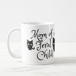 Moeder van een wild kind met Black Cats Design Koffiemok