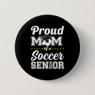 Moeder van eindexamenklas 2026 voetbalmoeder afstu ronde button 5,7 cm