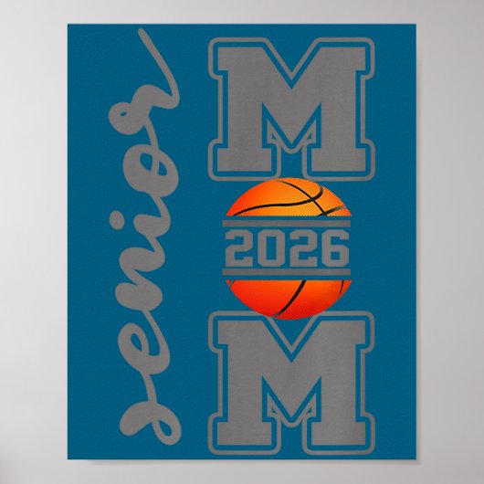 Moeder van eindexamenleerling 2026 basketbal atlet poster (Voorkant)