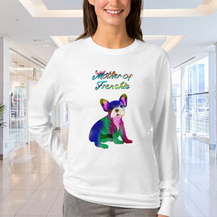 Moeder van Franse bullehond met schilfers van Fren T-shirt