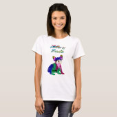Moeder van Frenchie Spray geschilderde Franse Bull T-shirt (Voorkant volledig)