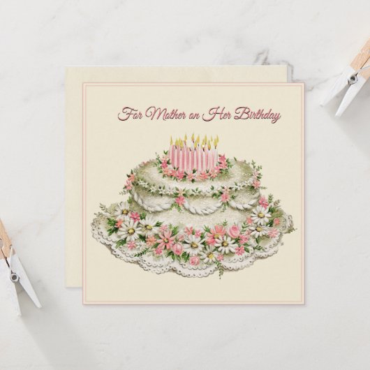 Moeder van geboorte Kaart  Bloedkool en gedicht (Voorkant / Achterkant in situ)