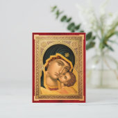 Moeder van God Glykophilousa - Icon-kaart Briefkaart (Staand voorkant)