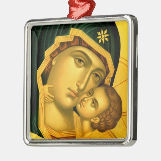 Moeder van God Glykophilousa - Icon Ornament (Links)