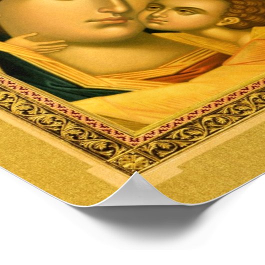 Moeder van God Glykophilousa - Icon Poster (Hoek)
