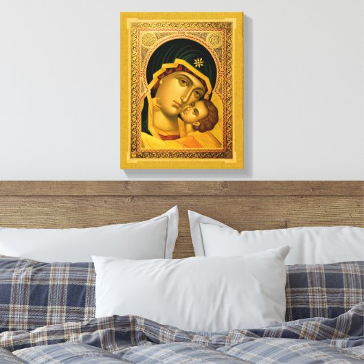 Moeder van God Glykophilousa -Icoon op doek Print (Insitu (Slaapkamer))